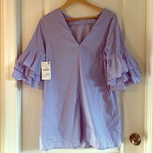 Zara shirt dress with bell sleeves